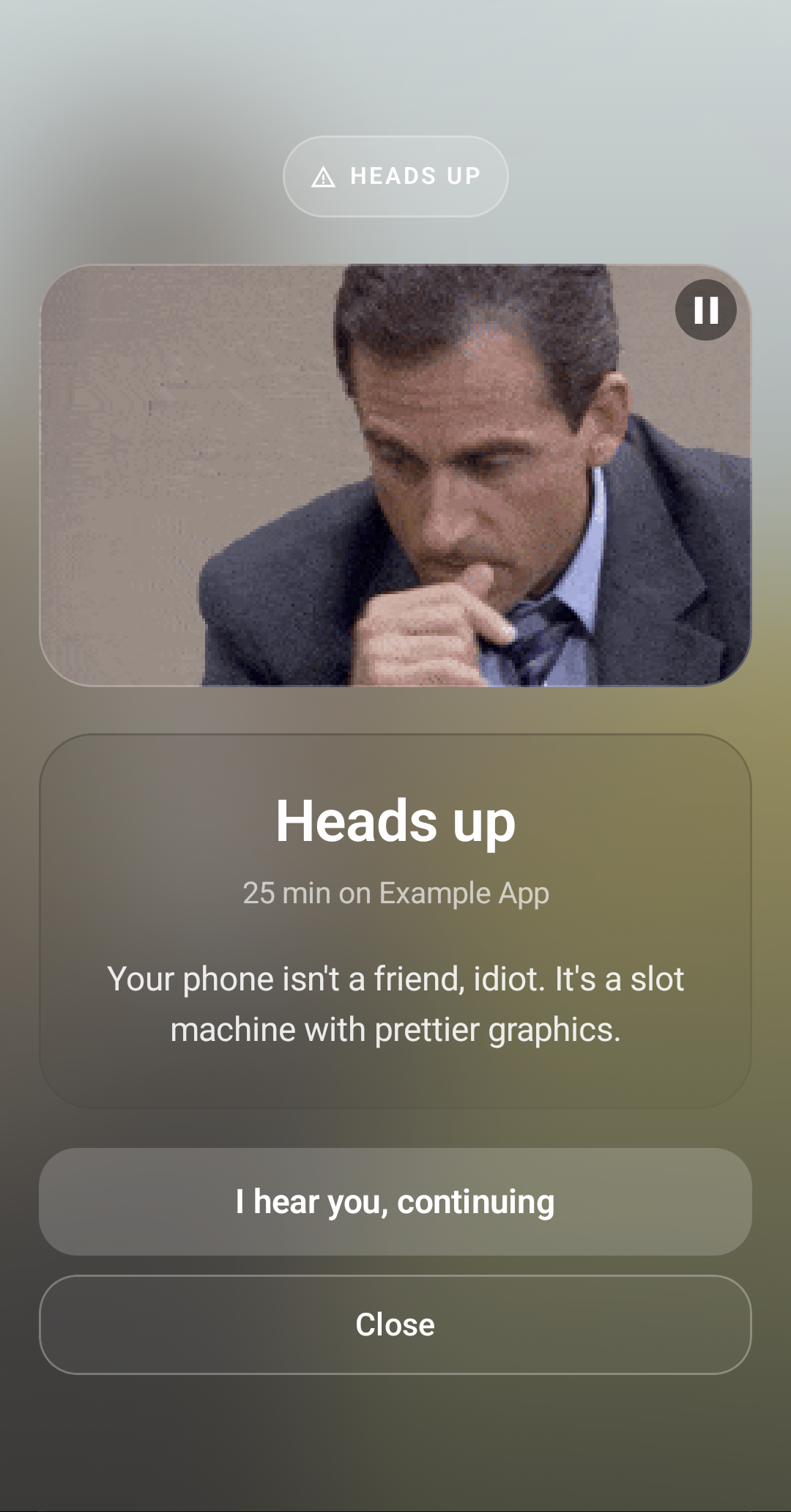 FocusGuard running on a phone